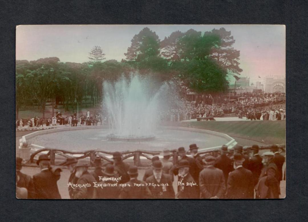 NEW ZEALAND 1914 Coloured Postcard by W A Price of the Fountain at the  Auckland. Exhibition. - 69399 - Postcard image 0
