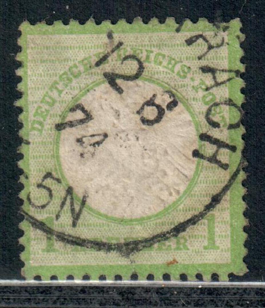 GERMANY 1872 Definitive Gulden Currency Large Shield 1k Yellow-Green. - 9340 - Used image 0