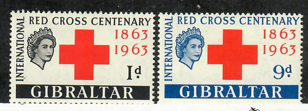 GIBRALTAR 1964 Red Cross. Set of 2. - 71674 - UHM image 0