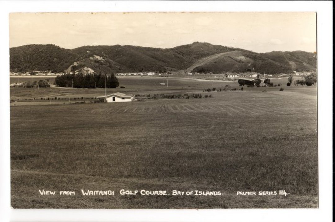 Real Photograph by T G Palmer & Son of the View from Waitangi Golf Course. - 44920 - image 0