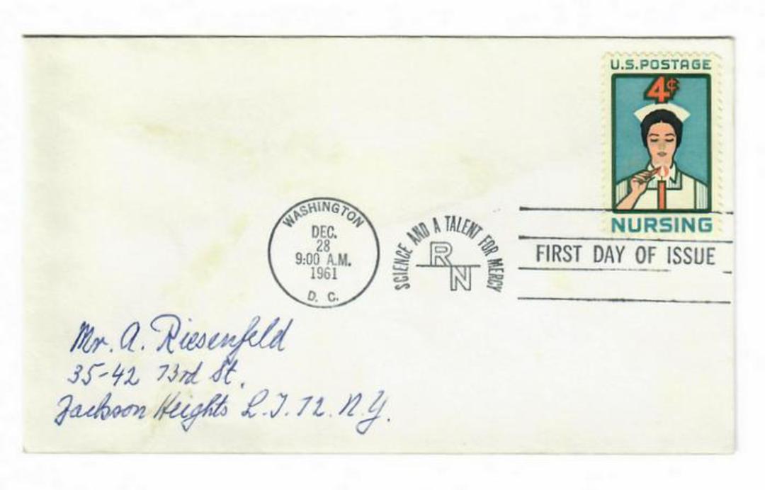 USA 1961 Nursing on first day cover. Special cachet. - 31193 - FDC image 0