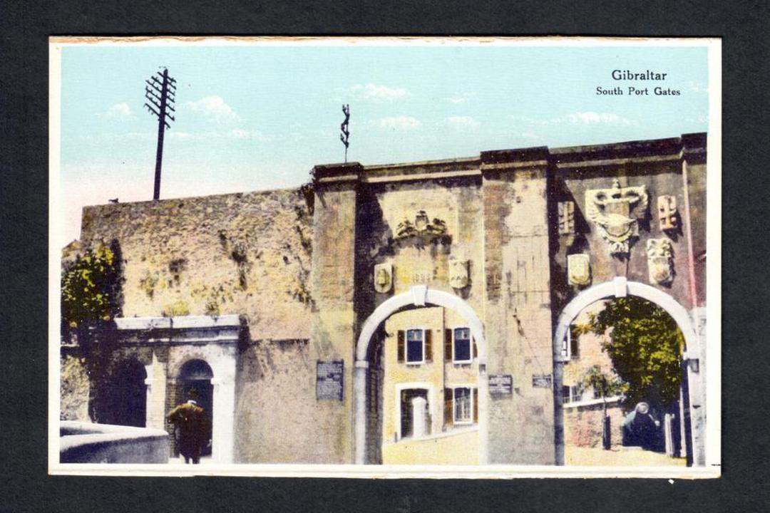 GIBRALTAR Coloured postcard of South Port Gates. - 42599 - Postcard image 0