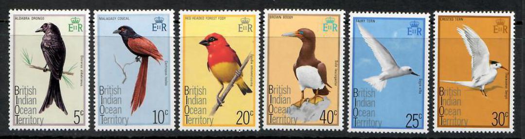 BRITISH INDIAN OCEAN TERRITORY 1975 Definitives. Set of 15. Birds. - 24953 - UHM image 1