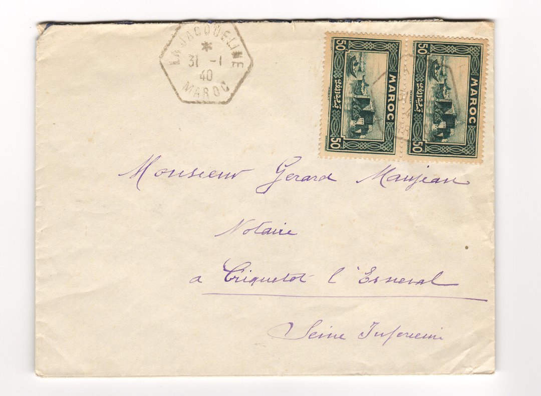 FRENCH MOROCCO 1940 Internal Letter from Lajacoueline. - 37754 - PostalHist image 0