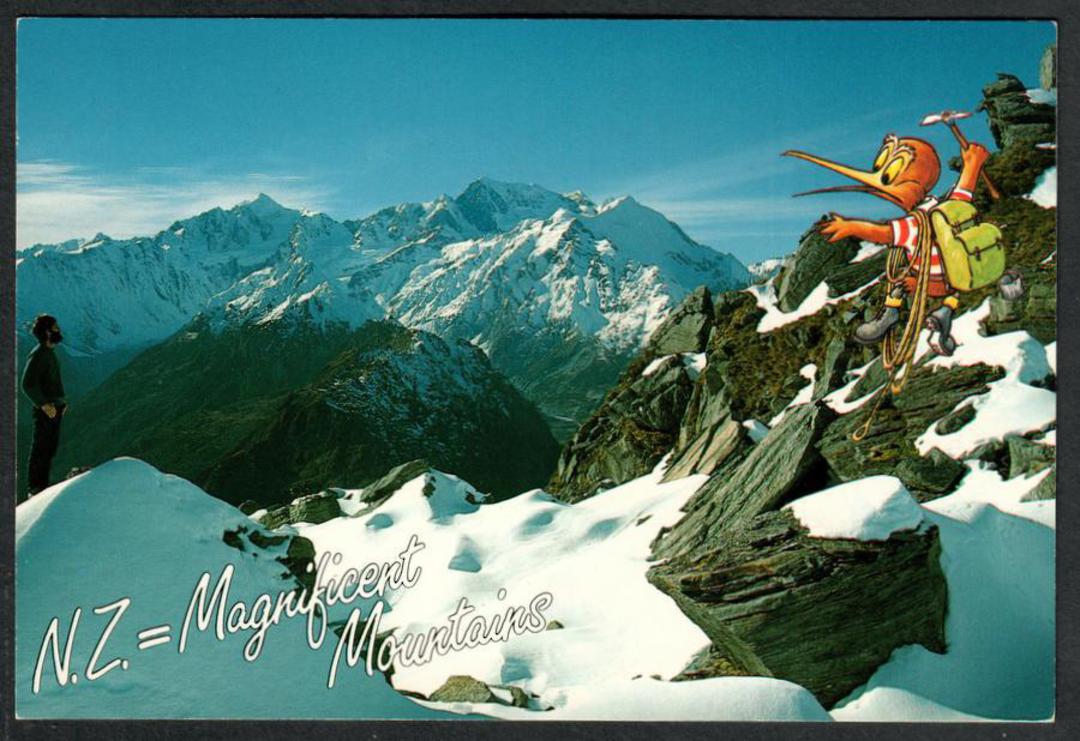NZ MAGNIFICENT MOUNTAINS Modern Coloured Postcard. - 499904 - Postcard image 0