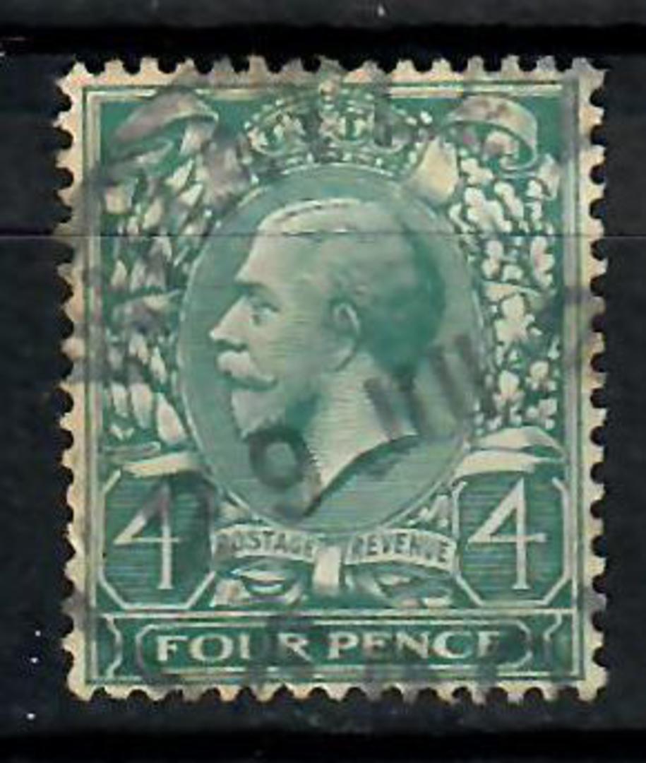 GREAT BRITAIN 1912 George 5th 4d Deep Grey-green. Cds heavy. - 70575 - Used image 0