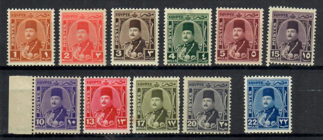 EGYPT 1944 Definitives. Set of 11. Some never hinged. - 22439 - Mint image 0