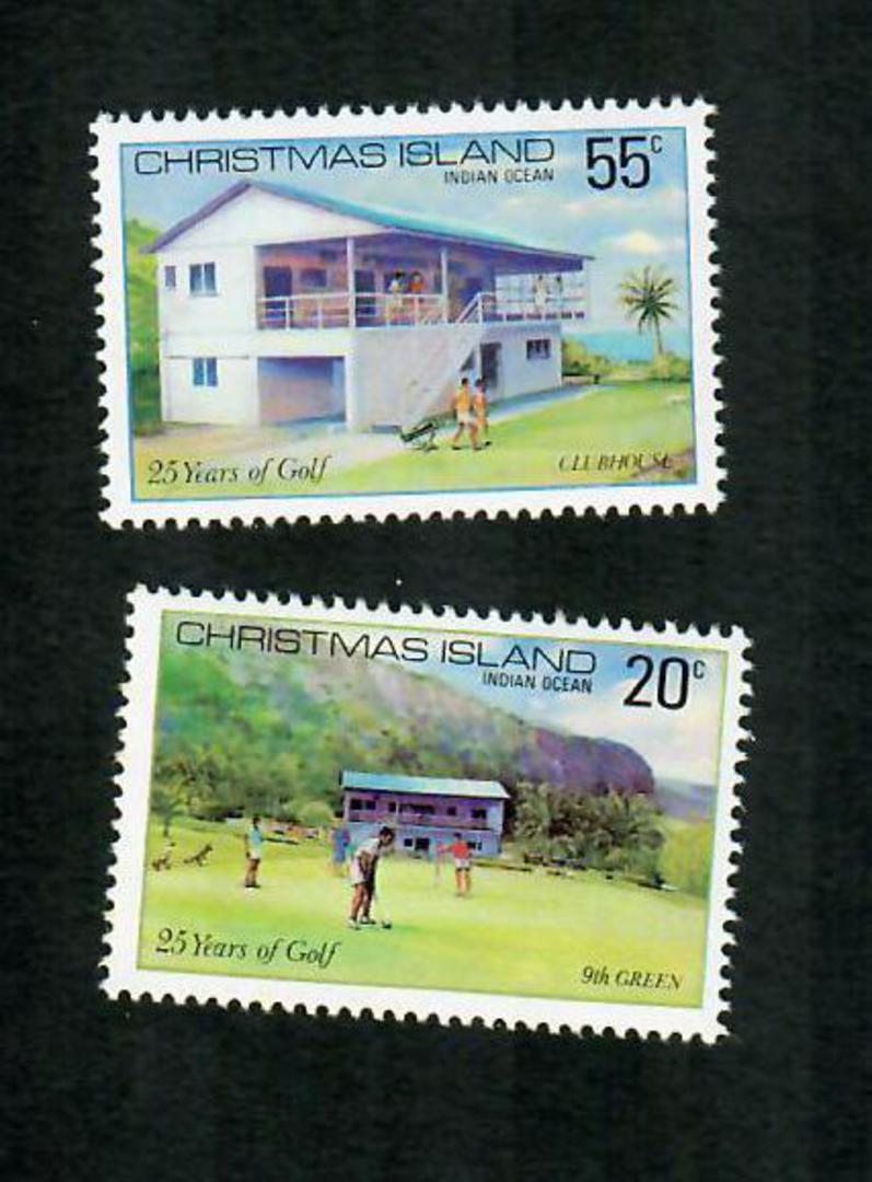 CHRISTMAS ISLAND 1980 25th Anniversary of the Christmas Island Golf Club. Set of 2. - 81682 - UHM image 0