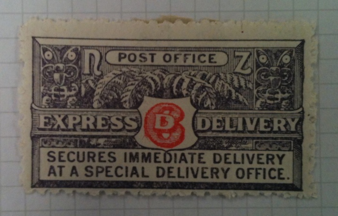 NEW ZEALAND 1903  Express Delivery. Cowan Unsurfaced Paper with Sideways Horizontal Mesh. Perf 11. - 74142 - Mint image 0