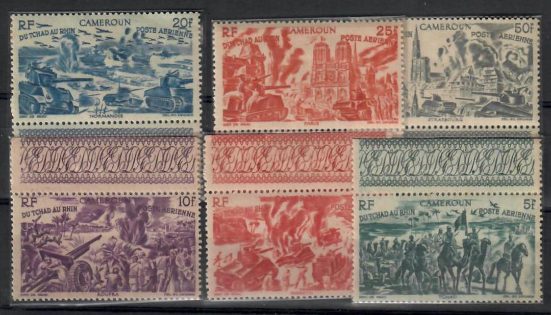 CAMEROUN 1946 From Chad to the Rhine. Set of 6. - 22345 - Mint image 0