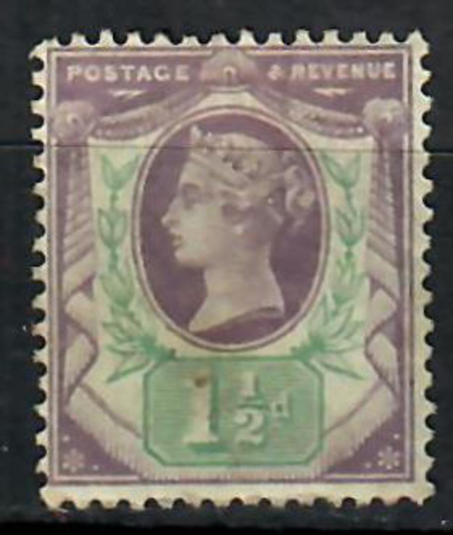 GREAT BRITAIN 1887 Victoria 1st Definitive 1½d Dull Purple & Pale Green. Has an imperfection on the reverse but it does not show image 0