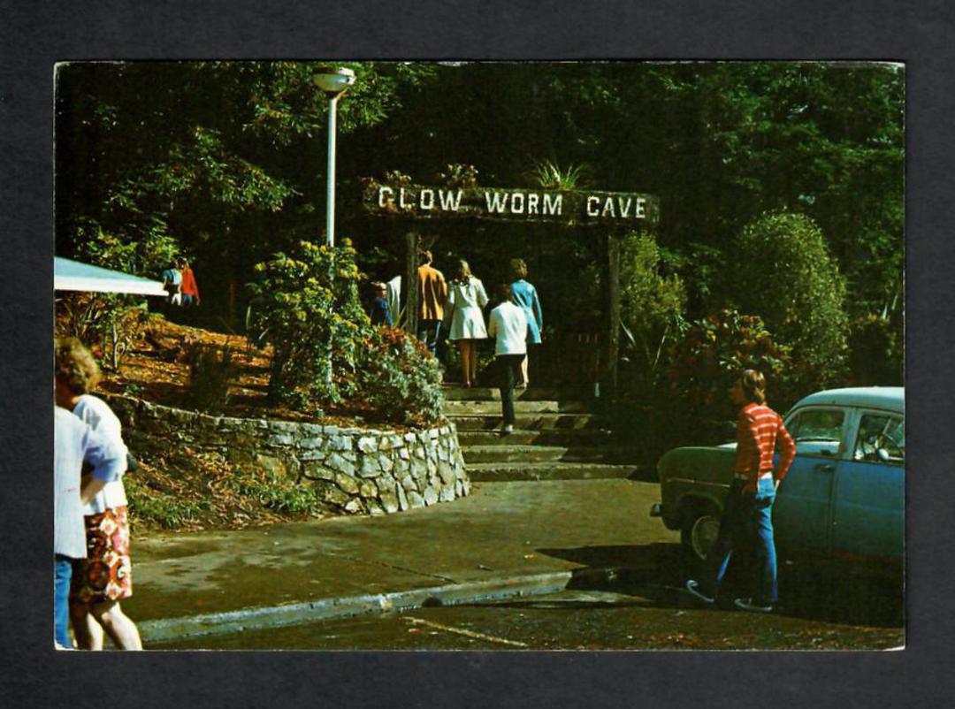 Modern Coloured Postcard by Gladys Goodall of the entrance to the Glow Worm Caves Waitomo. - 444019 - Postcard image 0