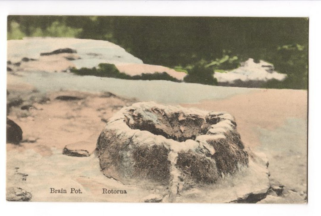 Coloured postcard by Willaims and Ayres of Brain Pot Rotorua. - 46297 - Postcard image 0