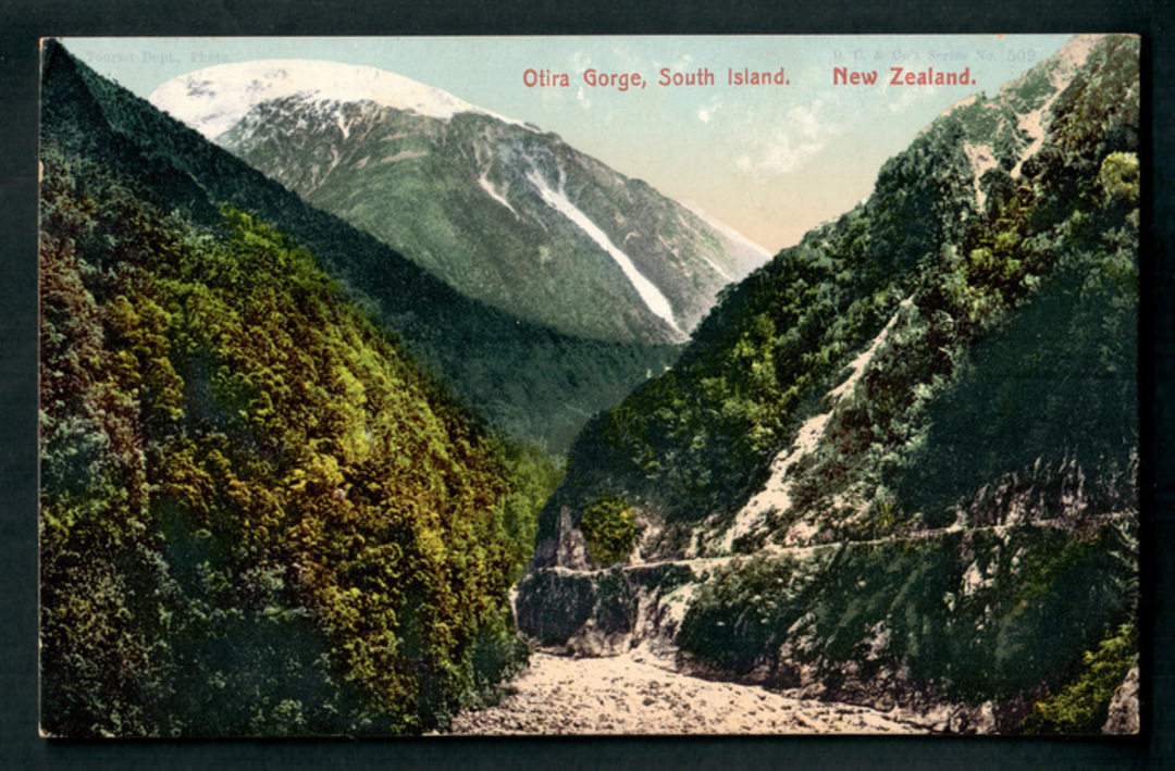 Coloured Postcard of Otira Gorge. - 48812 - Postcard image 0