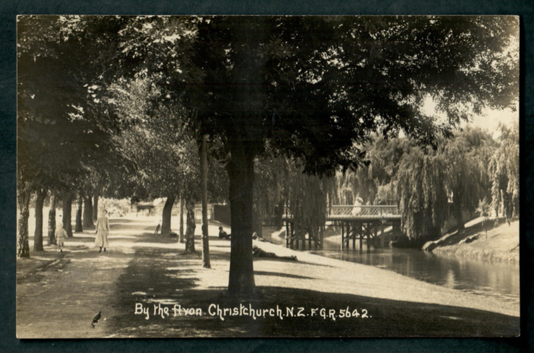 Real Photograph by Radcliffe of the Avon Christchurch. - 48427 - Postcard image 0