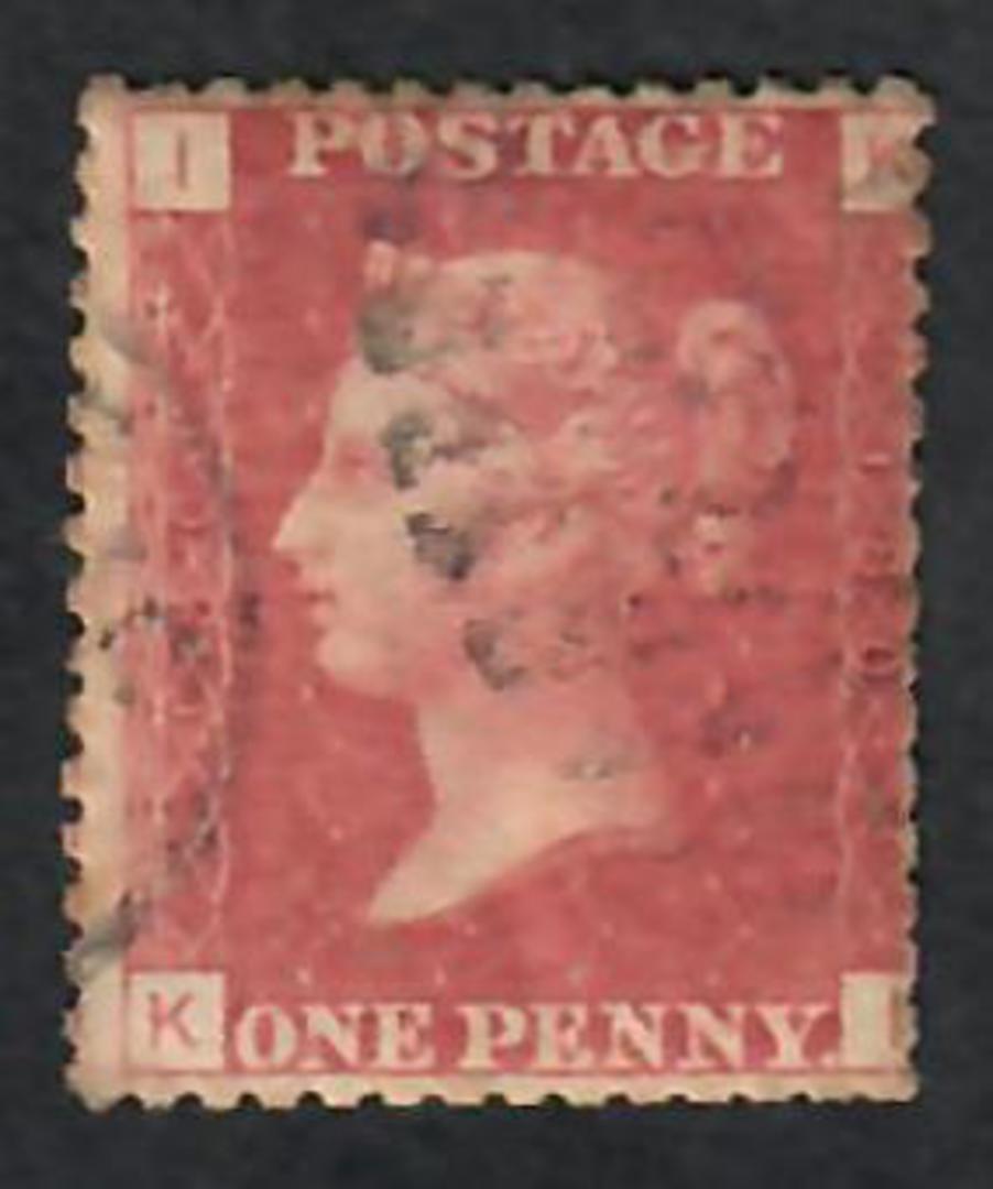GREAT BRITAIN 1858 1d Red Plate 180 Letters IKKI. - 70180 - FU image 0