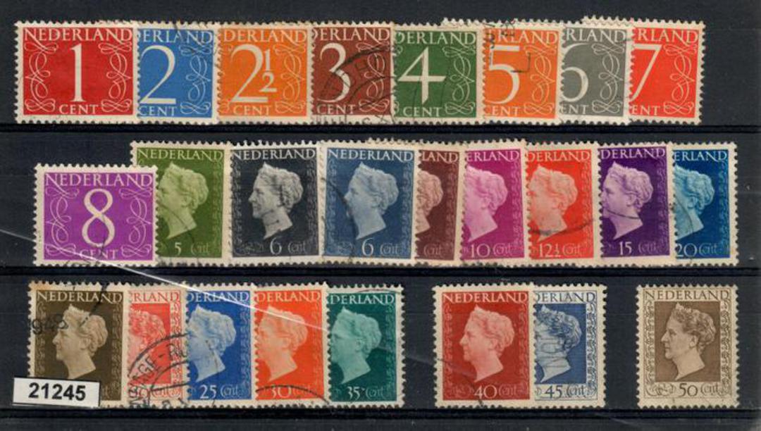 NETHERLANDS 1946 Definitives.  Set of 25. - 21245 - FU image 0