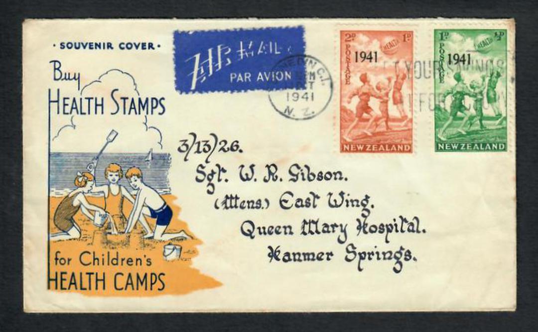 NEW ZEALAND 1941 Health on first day cover produced by the Health Federation. Orange and Blue. - 30697 - FDC image 0