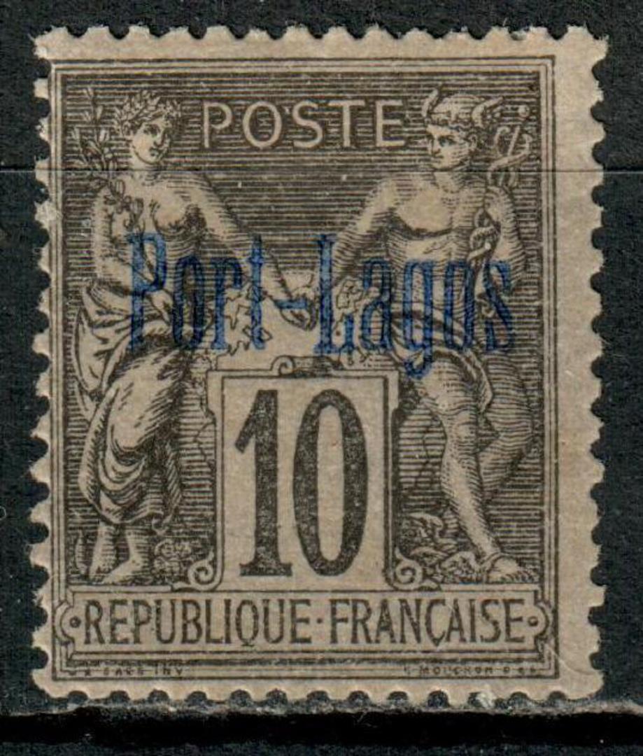 FRENCH POST OFFICES IN THE TURKISH EMPIRE PORT LAGOS 1893 Definitive 10c Black on Lilac. - 73737 - Mint image 0