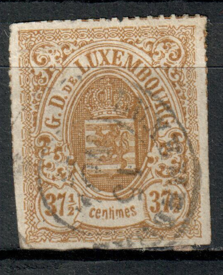 LUXEMBOURG 1865 Definitive 37½ cent Bistre. Slight trimming. - 73877 - FU image 0