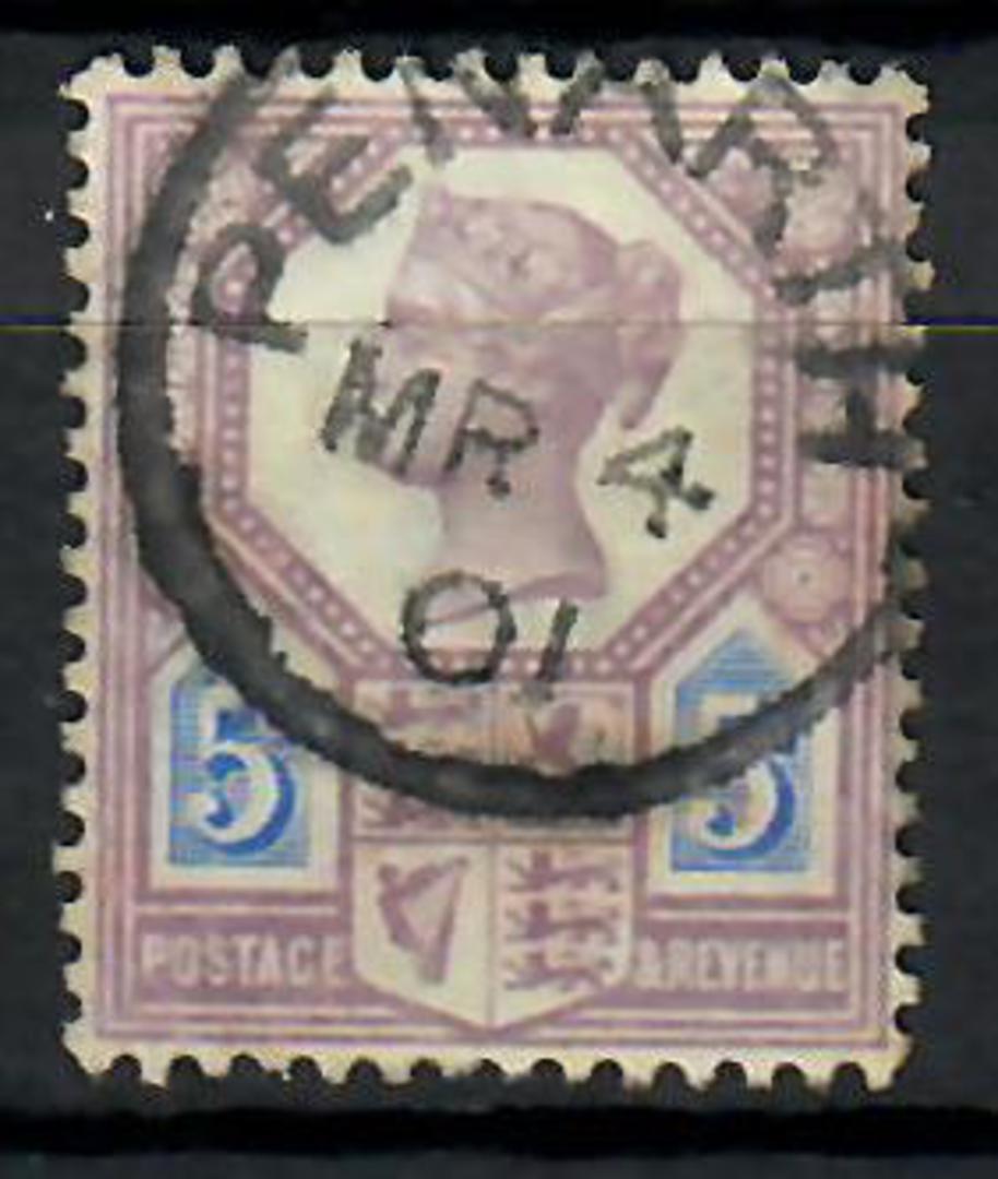 GREAT BRITAIN 1887 5d Dull Purple and Blue. Clear PENARTH 4/3/01 postmark. - 70376 - FU image 0