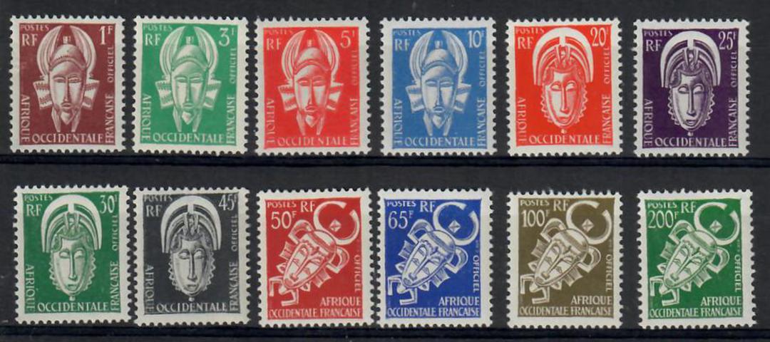 FRENCH WEST AFRICA 1958 Official. Set of 12. - 22348 - UHM image 0