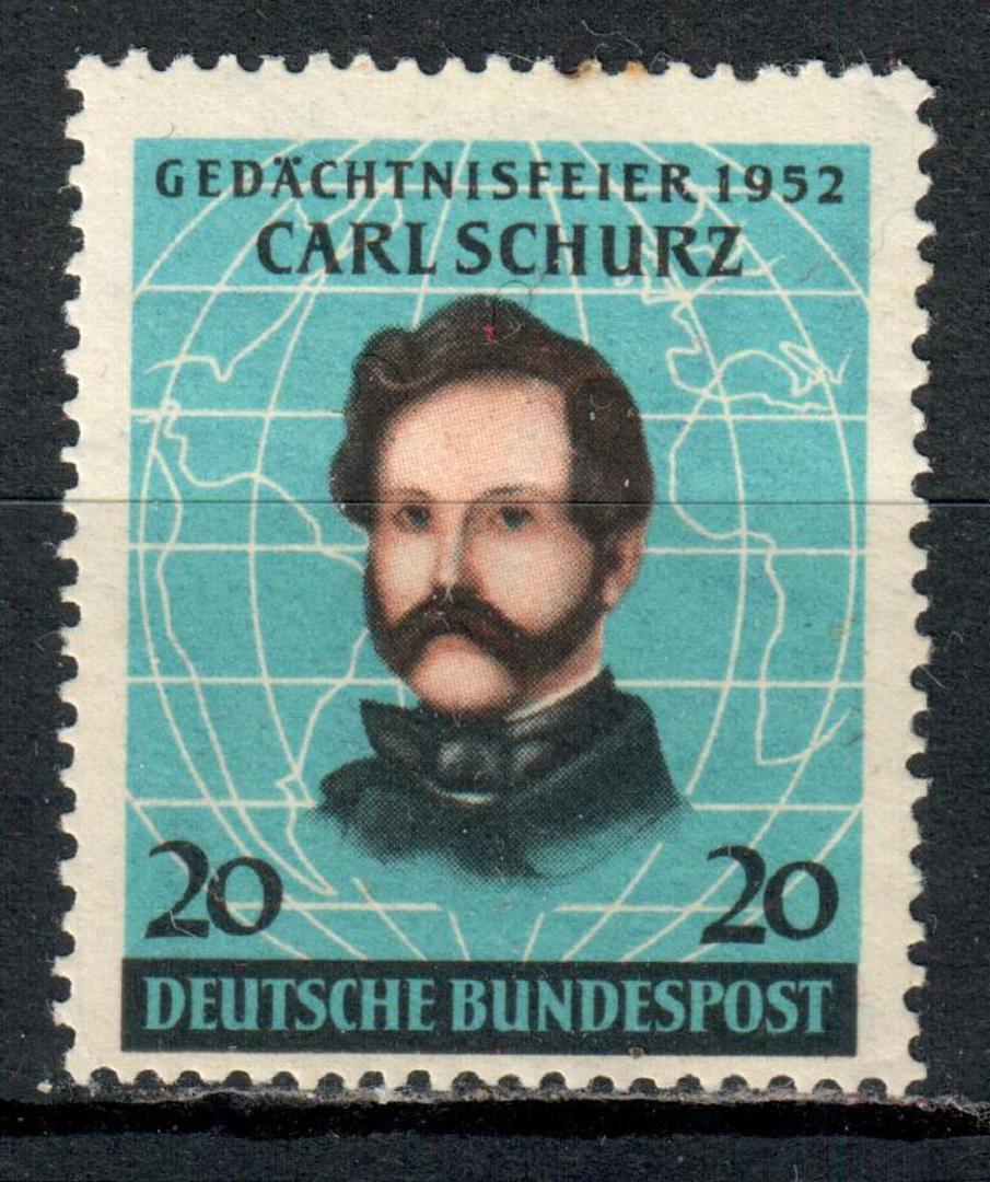 WEST GERMANY 1952 Centenary of the Arrival of Carl Schurz in America. - 71514 - UHM image 0