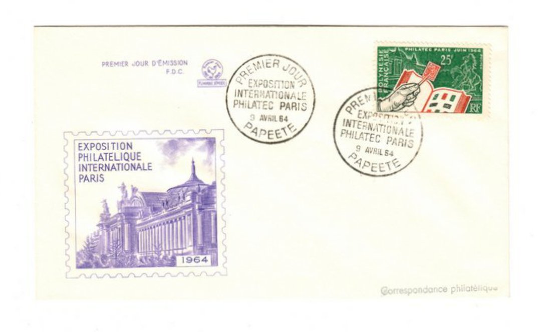FRENCH POLYNESIA 1964 Letter from Papeete to France. First day 9/4/1964 - 37555 - FDC image 0