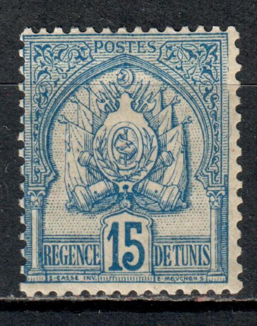 TUNISIA 1888 Definitive 15c Blue on Pale Blue. Very fine. - 76530 - LHM image 0