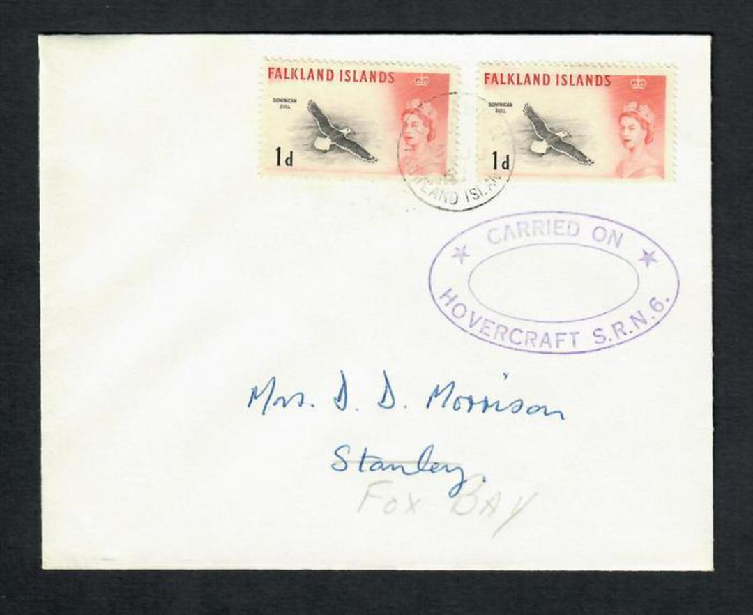 FALKLAND ISLANDS 1963 Item of mail with cachet "Carried on Hovercraft S.R.N.6. - 30696 - PostalHist image 0