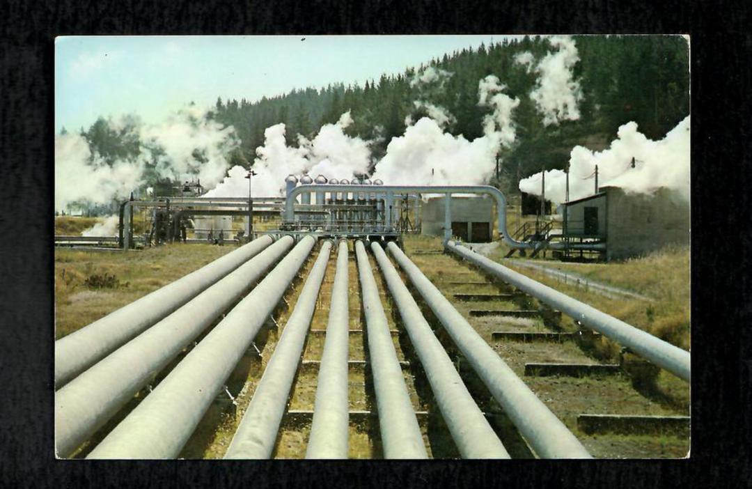 Modern Coloured Postcard by Gladys Goodall of Wairaki Geothermal Power Project. - 444525 - Postcard image 0