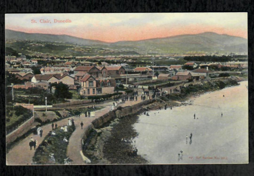 Coloured postcard of St Clair Dunedin. - 49141 - Postcard image 0