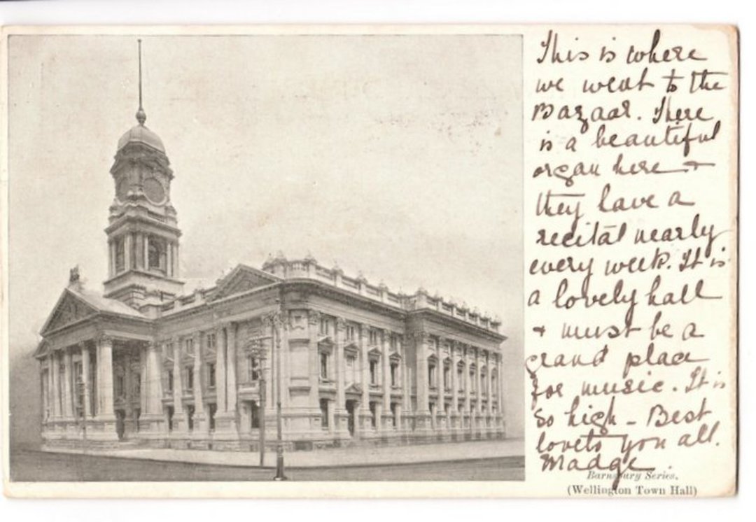 Early Undivided Postcard of Town Hall Wellington. - 247329 - Postcard image 0