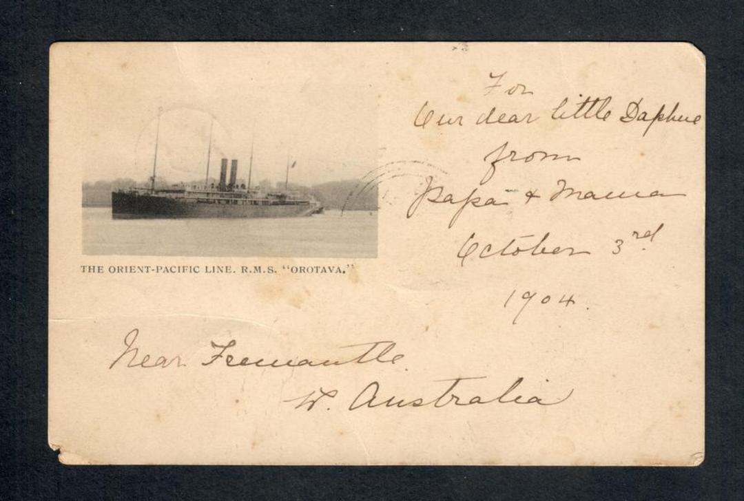 Early Undivided Postcard of Orient-Pacific Line RMS Orotava. Sent to Ponui Island. - 40264 - Postcard image 0