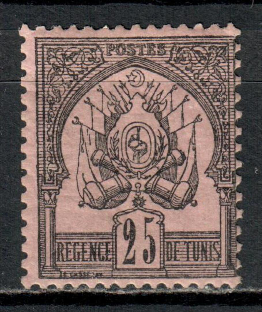 TUNISIA 1888 Definitive 15c Black on Rose. Very lightly hinged. - 8877 - LHM image 0
