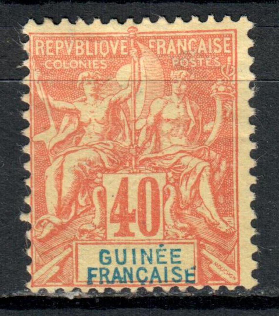 FRENCH GUINEA 1892 Definitive 40c Red on yellow. - 72367 - LHM image 0