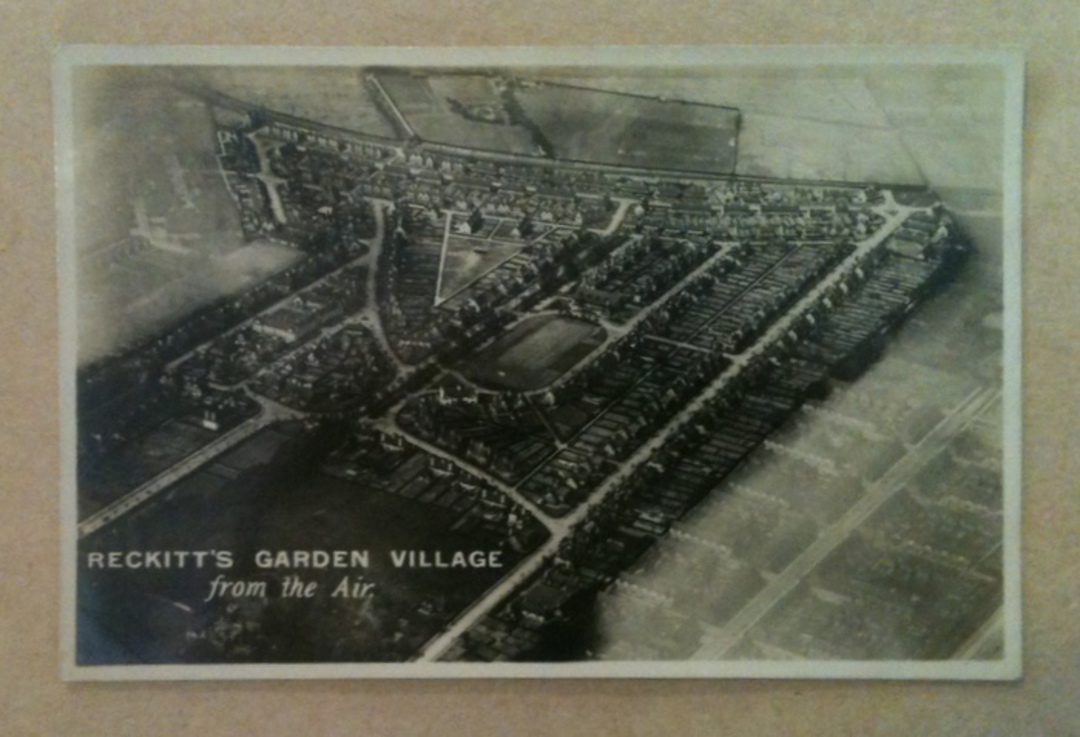 Real Photograph of Reckitt's Garden Village from the air. - 242559 - Postcard image 0