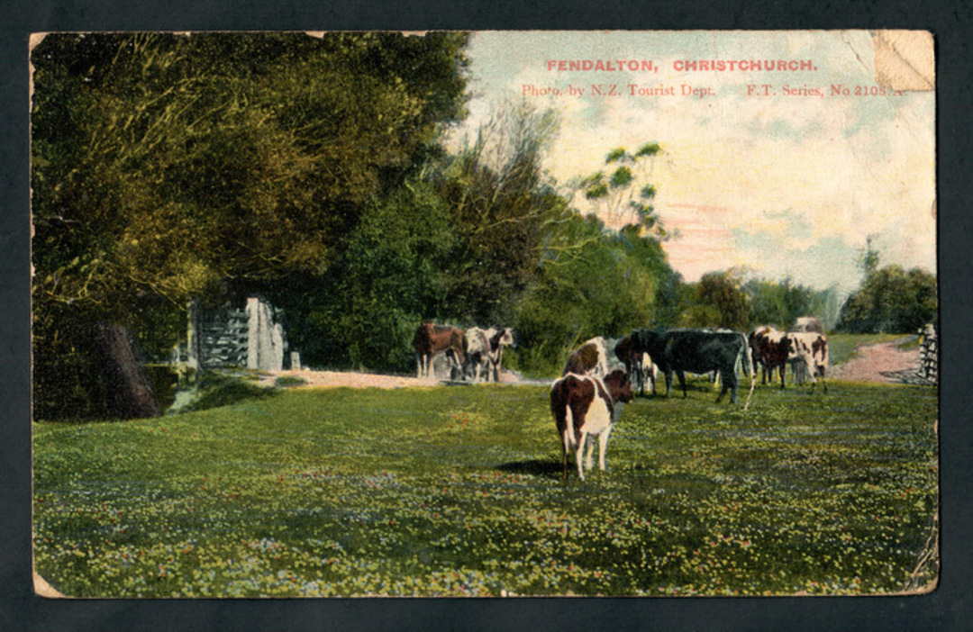Coloured Postcard of Fendalton Christchurch. - 248366 - Postcard image 0