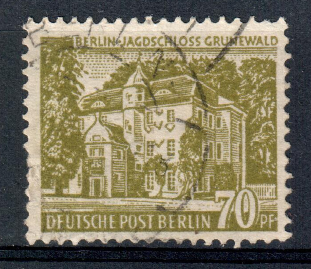 WEST BERLIN 1954 Definitive 70pf Yellow-Olive. - 75453 - FU image 0