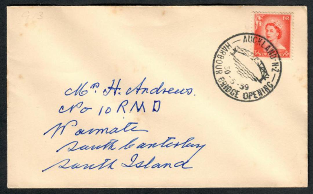 NEW ZEALAND 1959 Opening of Wellington Airport. Special Postmark on cover. - 34497 - Postmark image 0