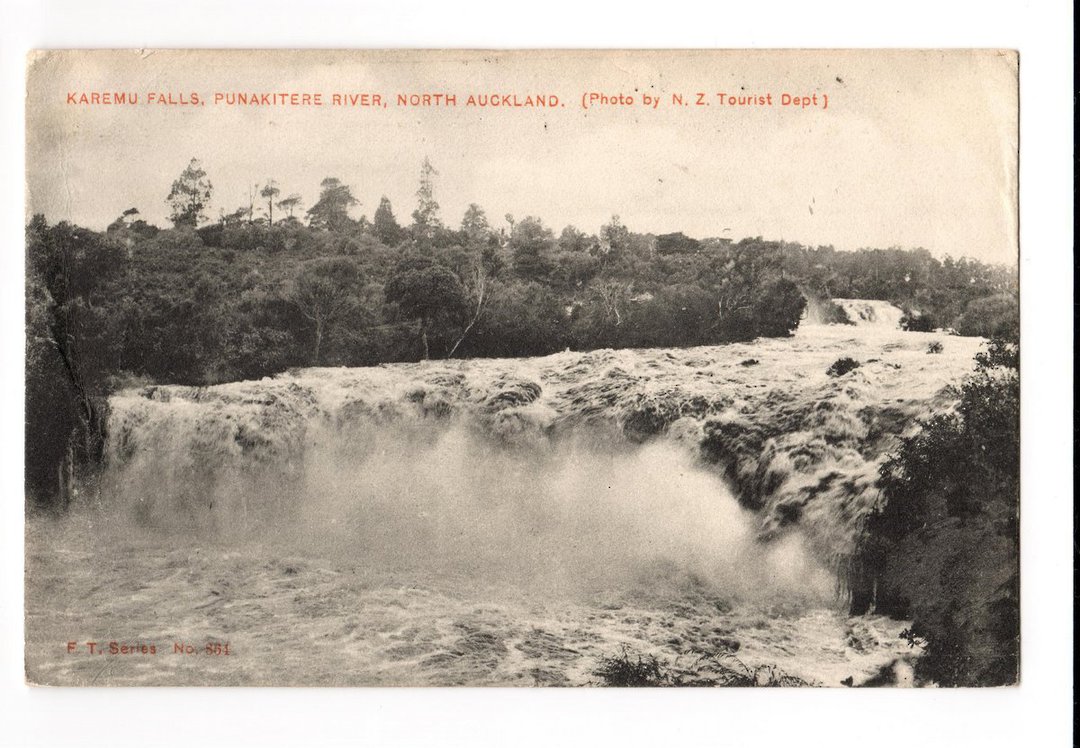 Postcard of Karemu Falls Punakitere River. - 44831 - Postcard image 0
