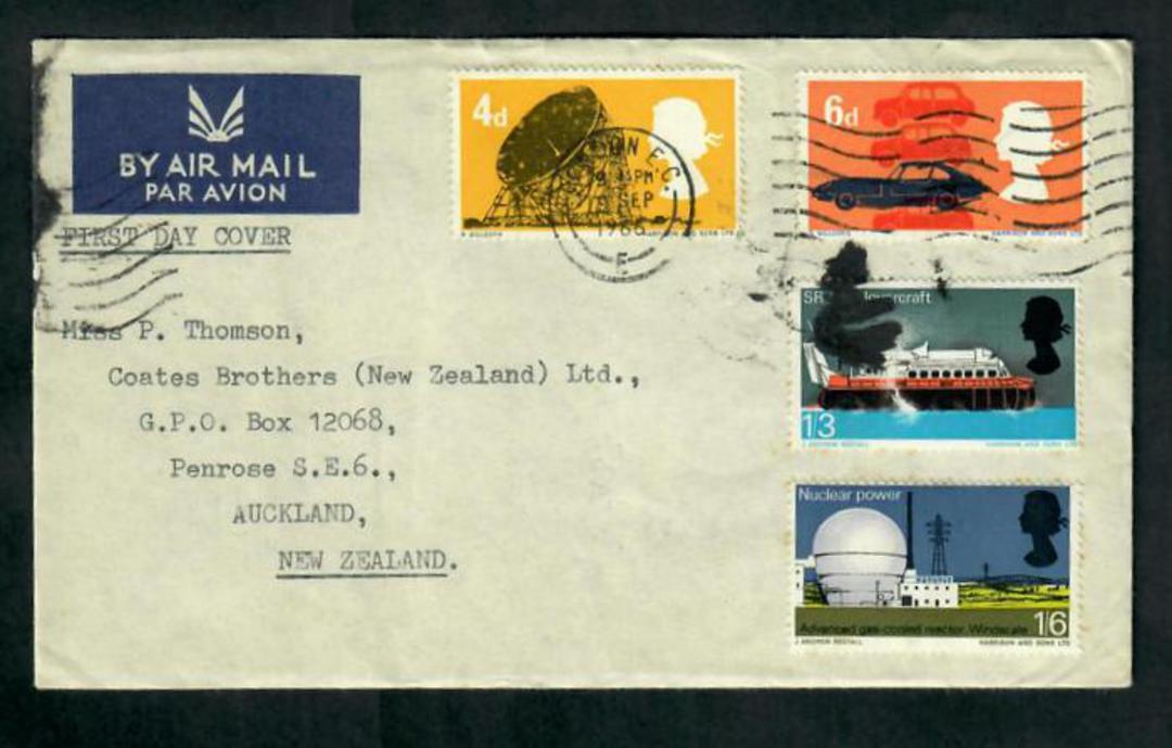 GREAT BRITAIN 1966 Technology. Set of 4 on first day cover. - 31782 - FDC image 0