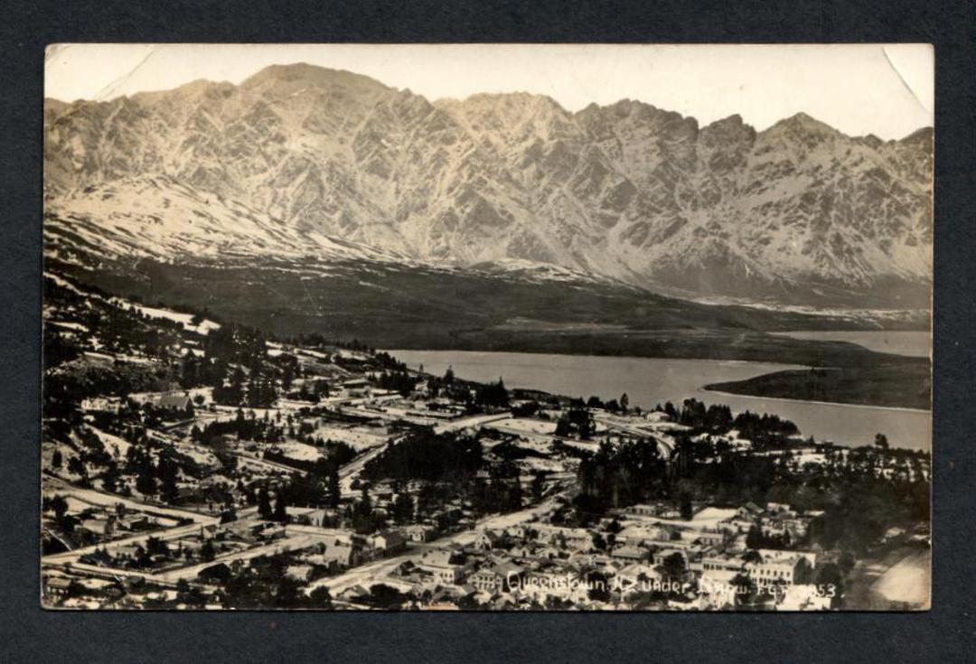 Real Photo by Radcliffe of Queenstown and the Remarkables under Snow. - 49410 - Postcard image 0