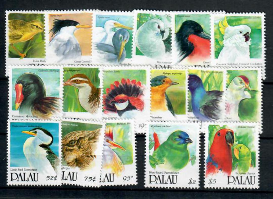 PALAU 1991 Birds. Set of 18 less the $10. - 21546 - UHM image 0