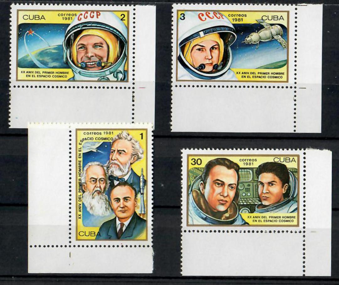 CUBA 1981 20th Anniversary of the First Man in Space. Set of 4. - 24906 - UHM image 0
