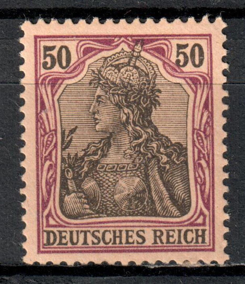 GERMANY 1902 Definitive 50pf Black and Purple on Rose. - 71892 - Mint image 0