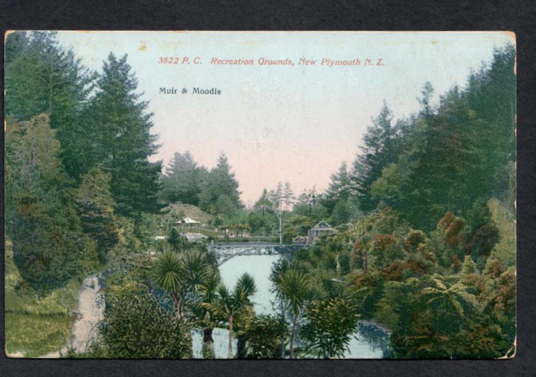 Coloured Postcard by Muir & Moodie of Recreation Grounds New Plymouth. - 47098 - Postcard image 0