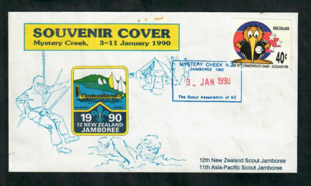 NEW ZEALAND 1990 Mystery Creek Jamboree. Souvenir cover with special postmark. - 30772 - PostalHist image 0