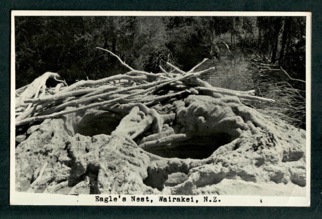 Real Photograph by N S Seaward of The Eagles Nest Wairaki. - 46734 - Postcard image 0