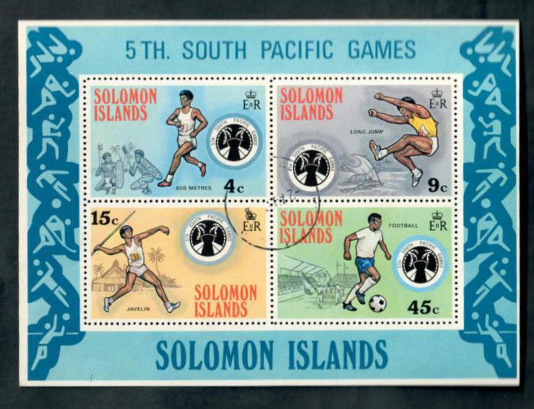 SOLOMON ISLANDS 1975 South Pacific Games. Miniature sheet. - 50570 - VFU image 0